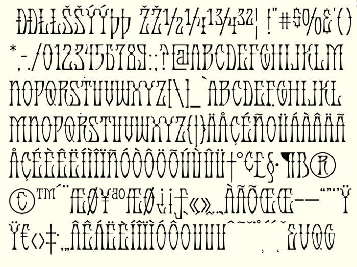 Antique Android Font poster