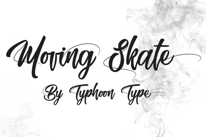 Moving Skate Font poster