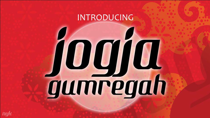 Nyk Jogja Gumregah Font poster