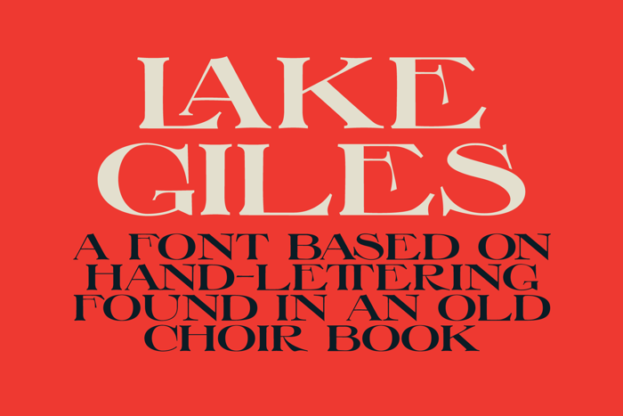 Lake Giles Font poster