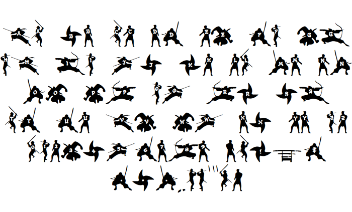Ninjas Font poster