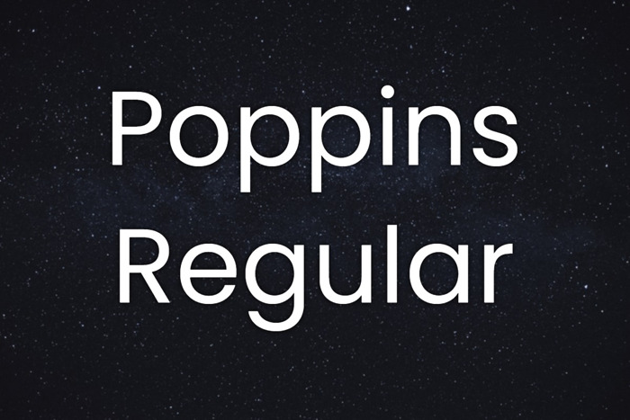 Poppins Font poster
