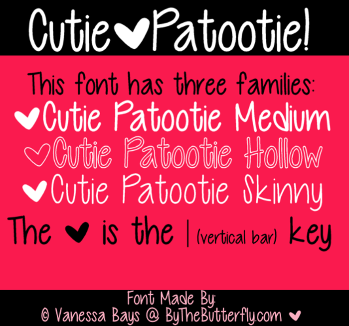 Cutie Patootie Font poster