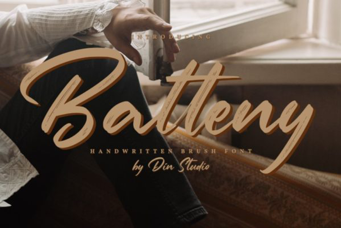 Batteny Font poster