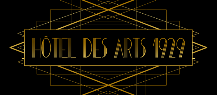 HOTEL DES ARTS 1929 Font poster