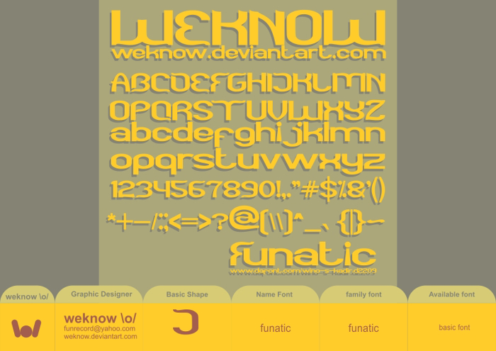 funatic Font poster