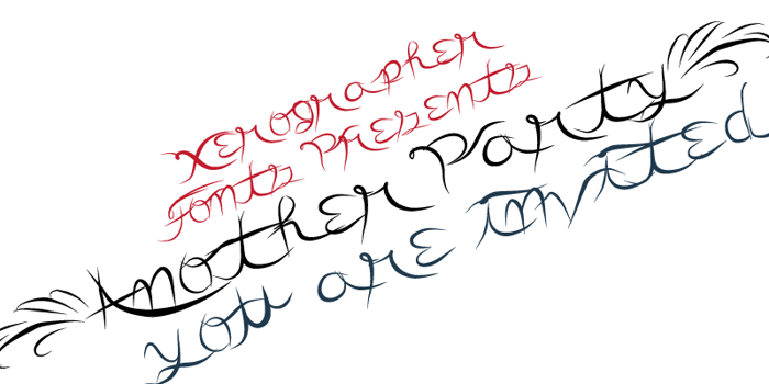 AnotherParty Font poster