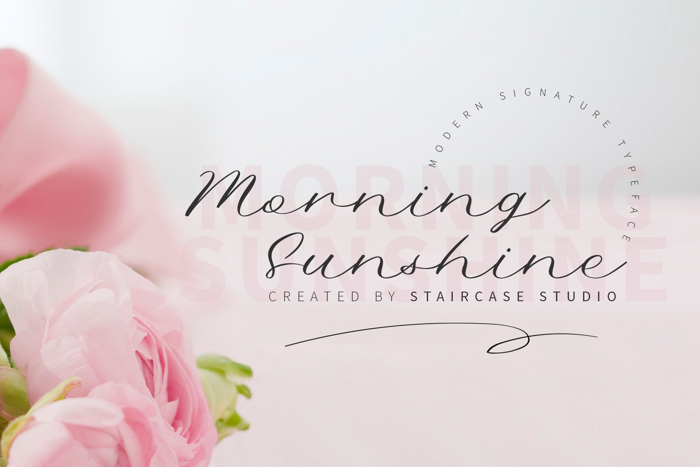 Morning Sunshine Font poster