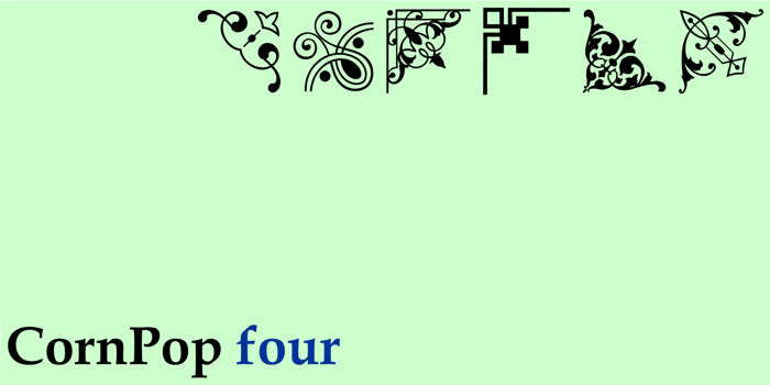 Corn Pop Four (2016) Font poster