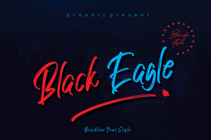 Black Eagle Font poster
