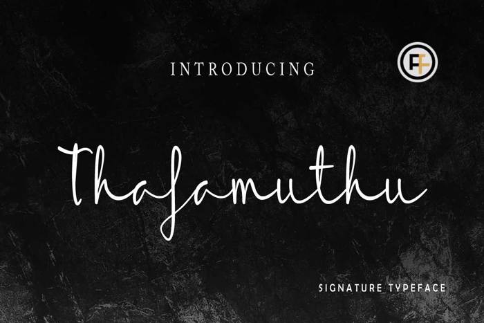 Thafamuthu Font poster