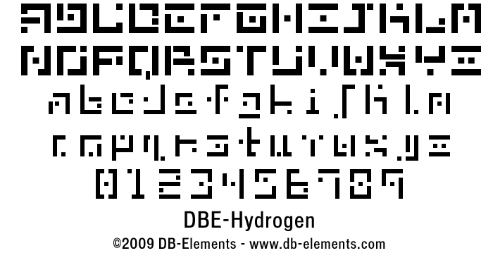 DBE-Hydrogen Font poster