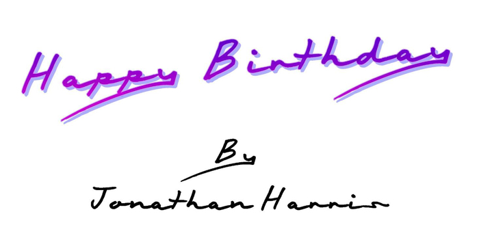 Happy Birthday Font poster