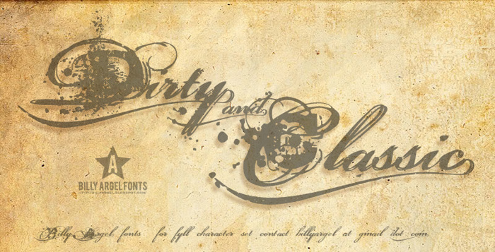 Dirty and Classic Font poster