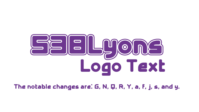 538Lyons Logo Text Font poster