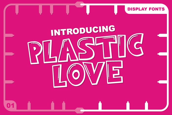Plastic Love Font poster