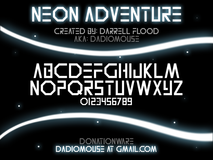 Neon Adventure Font poster