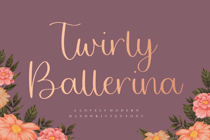 Twirly Ballerina Font poster