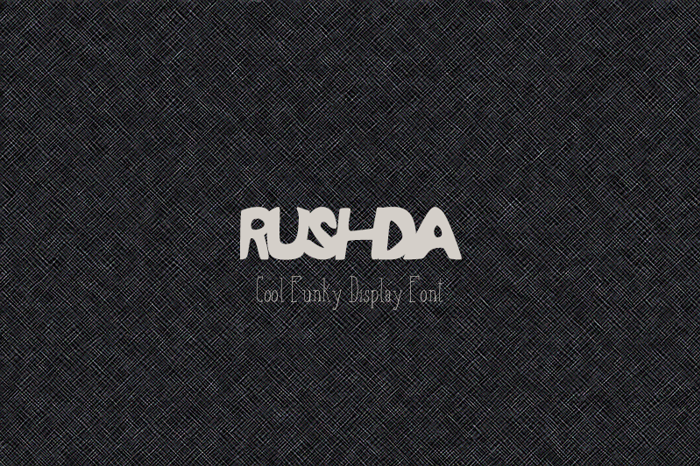 RUSHDA Font poster