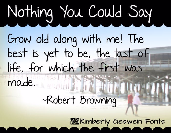Nothing You Could Say Font poster