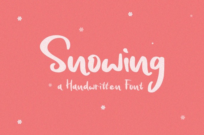 Snowing Font poster