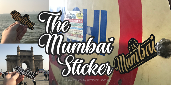 The Mumbai Sticker Font poster