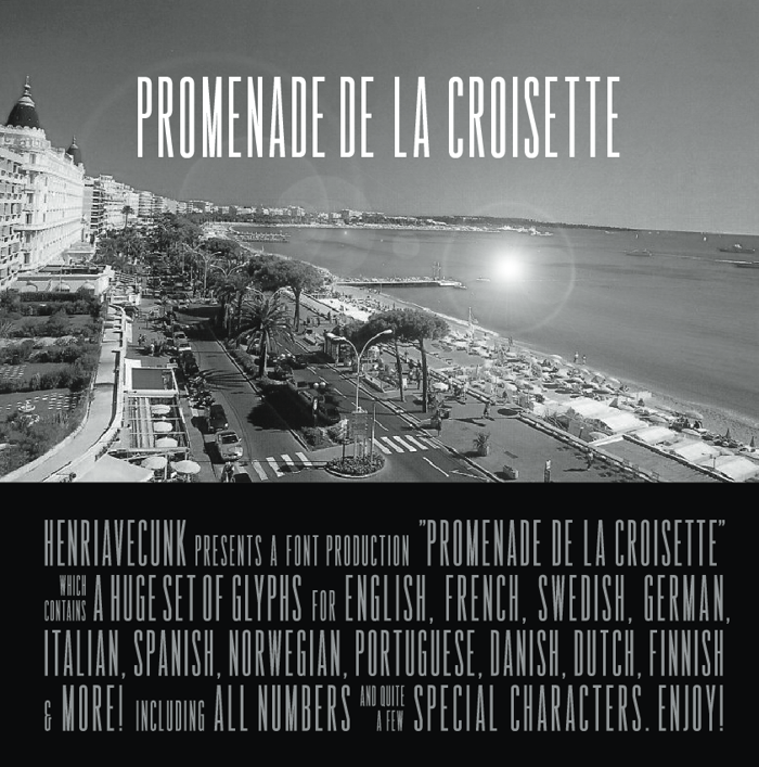 Promenade de la Croisette Font poster