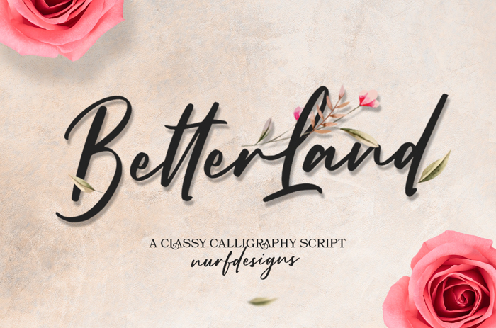 Better Land Font poster