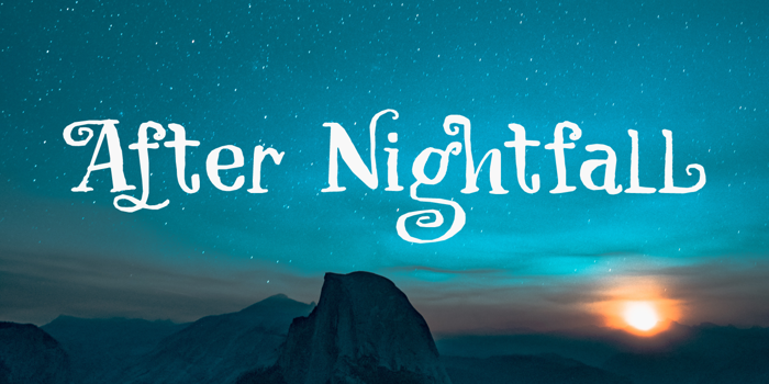 After Nightfall DEMO Font poster