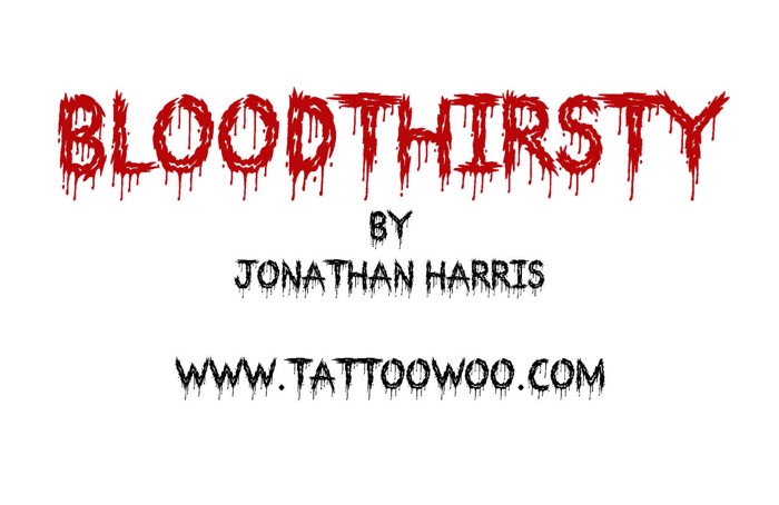 Bloodthirsty Font poster