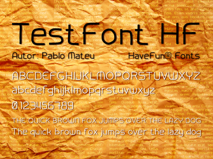 TestFontHF Font poster