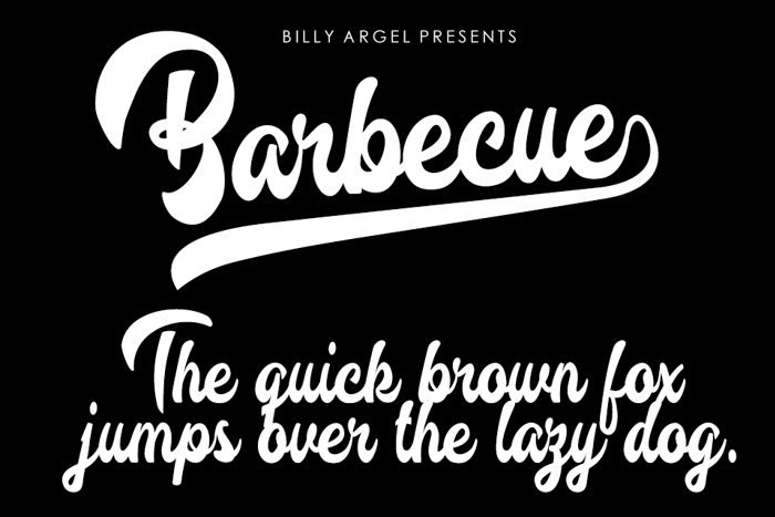 Barbecue Font poster