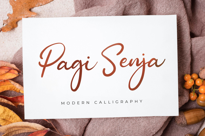 Pagi Senja Font poster