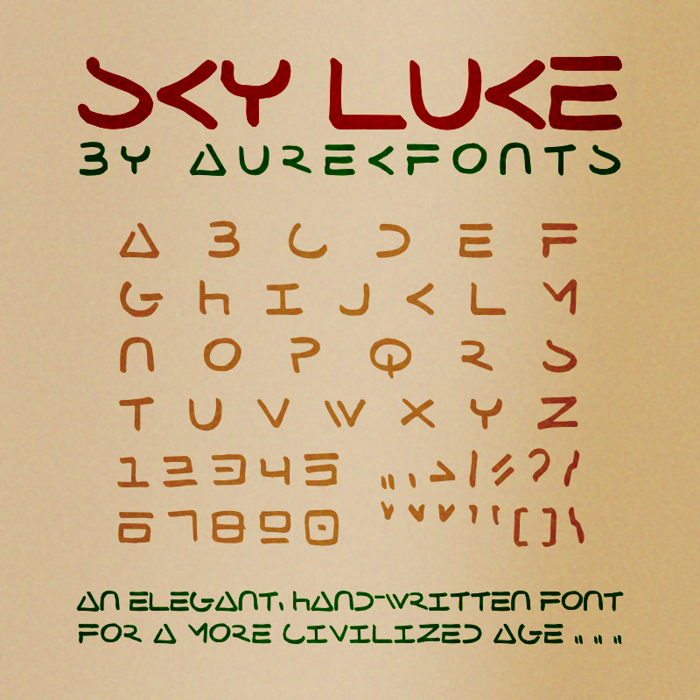 Sky Luke Font poster