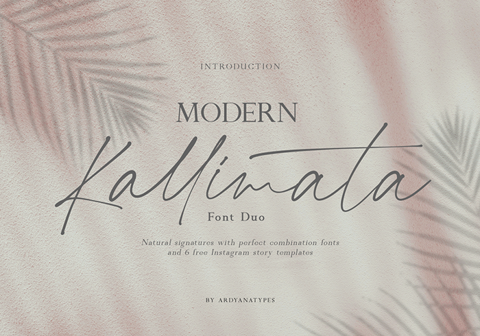 Kallimata Script Font poster