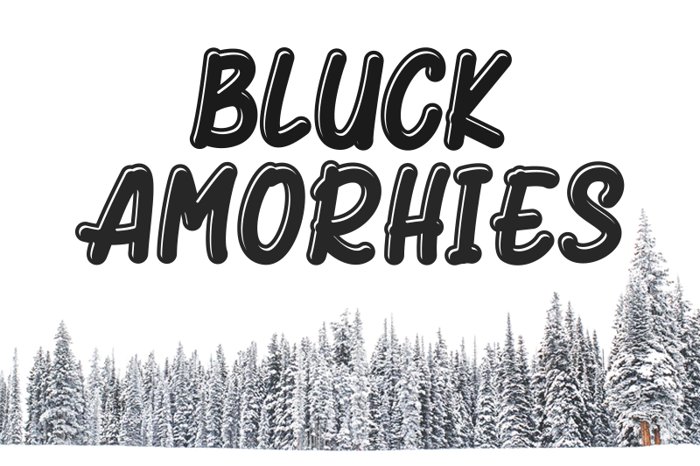 Bluck Amorhies Font poster