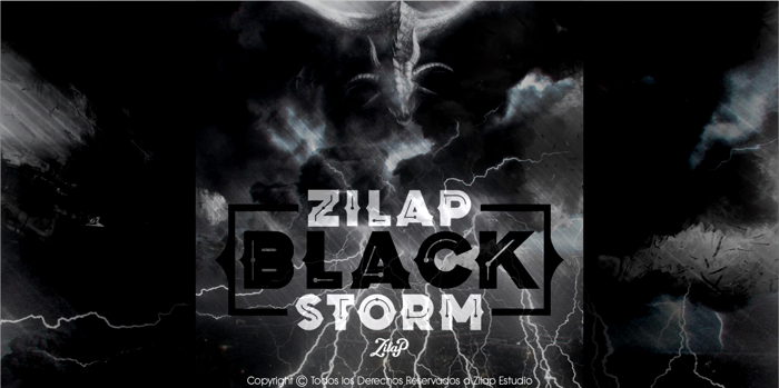 Zilap Black Storm Font poster