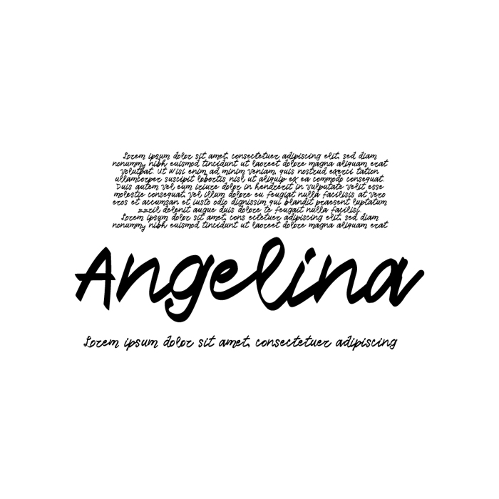 Vtks Angelina Font poster