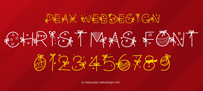 PWChristmasfont Font poster
