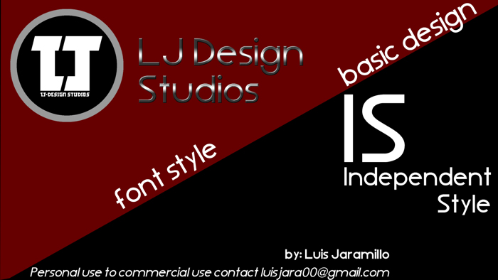 LJ Design Studios IS Font poster