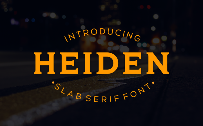 HEIDEN Font poster