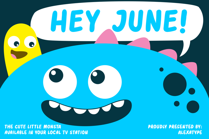HEY JUNE Font poster