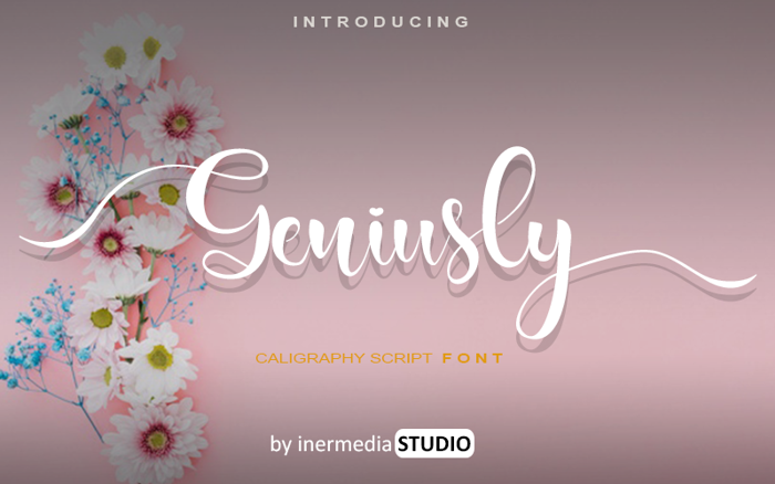 Geniusly Font poster