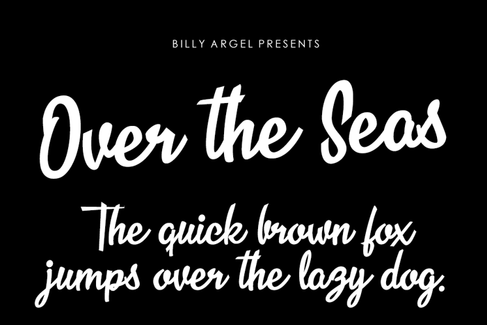 Over the Seas Font poster