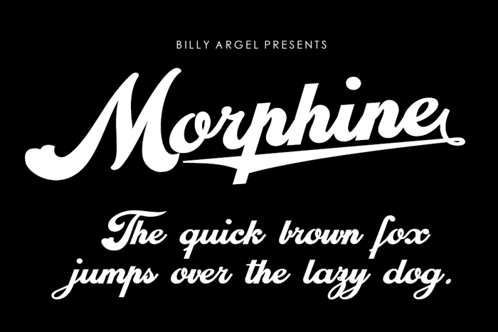 Morphine Font poster