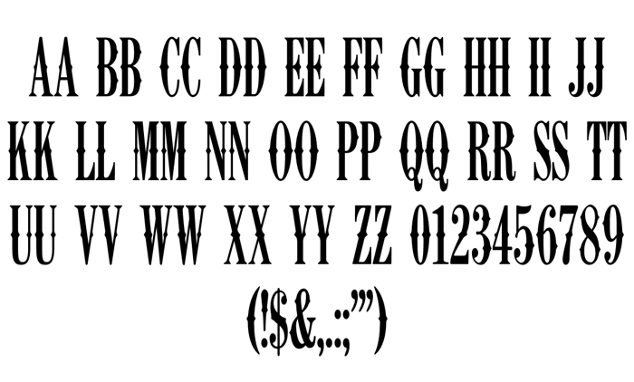 K22 Ambelyn Condensed Font poster