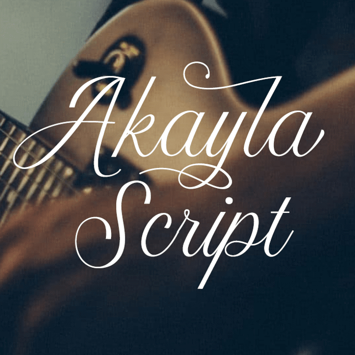 Akayla Script Font poster
