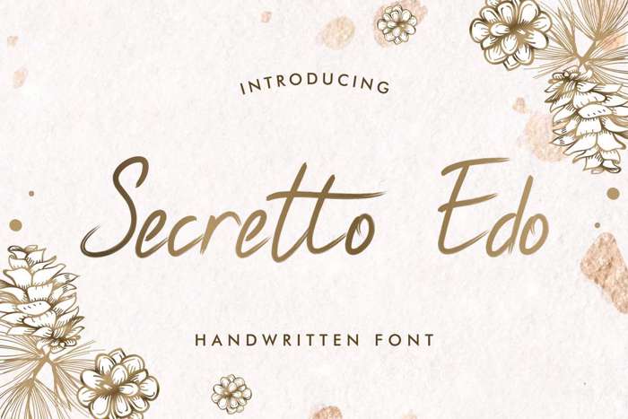Secretto Edo Font poster
