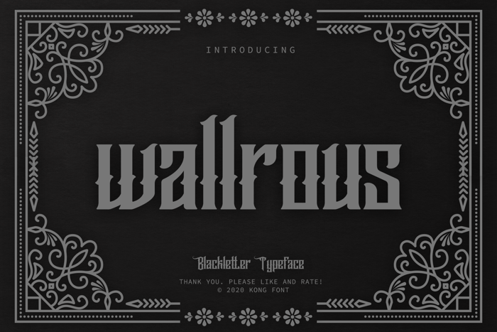 Wallrous Font poster