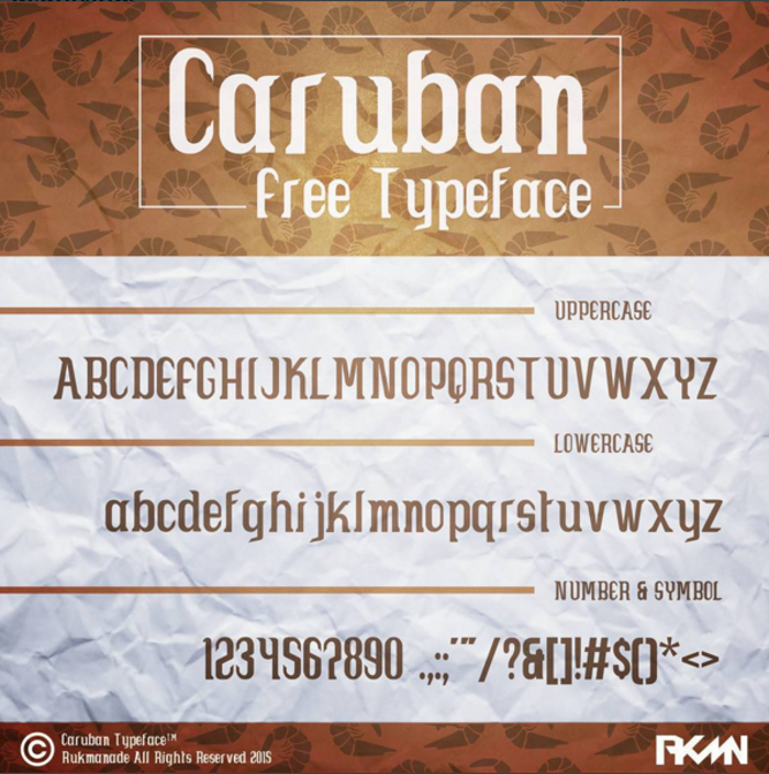 Caruban Font poster